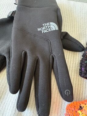 The North Face Black Softshell Touchscreen Gloves with Grippy Palm